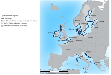 Map_Study on border needs_maritime borders included in the study (Agrandir l'image).